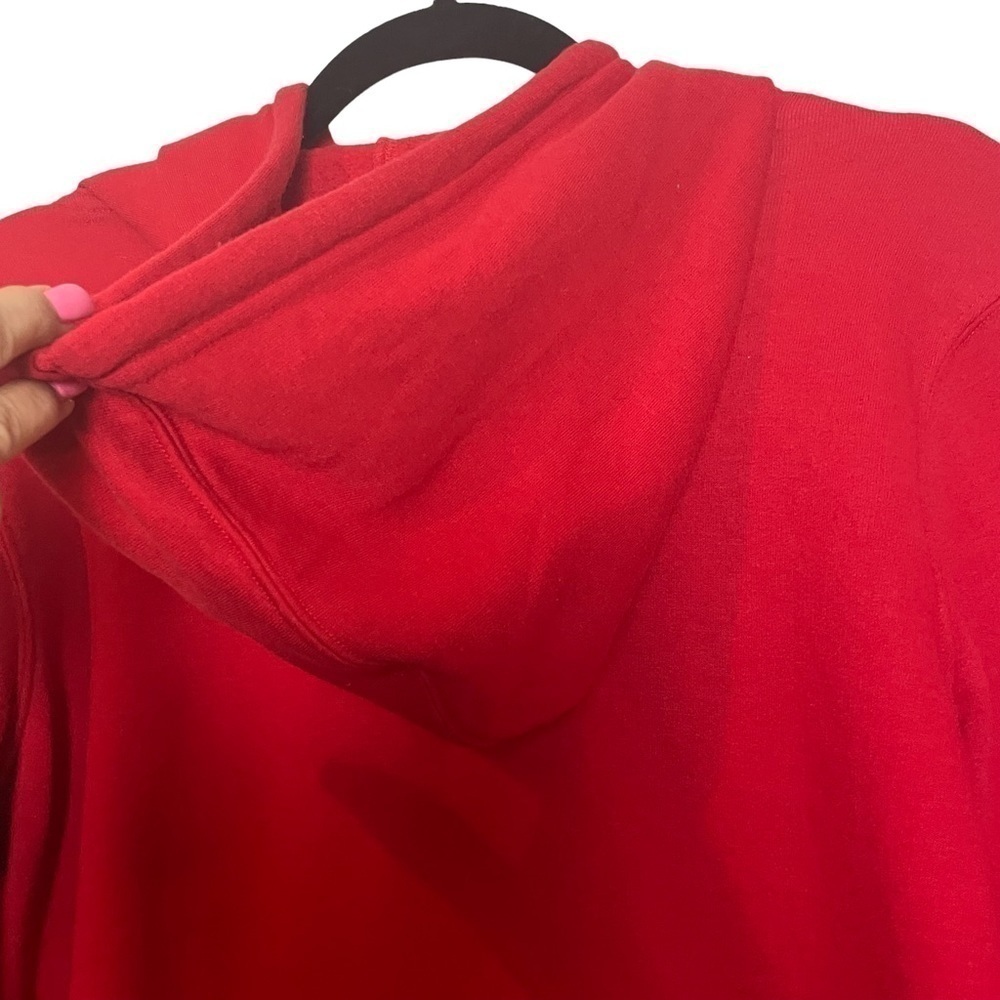 Fila Red Unisex Long Sleeve Hoodie with Kangaroo Pocket Sz. L - Picture 8 of 13